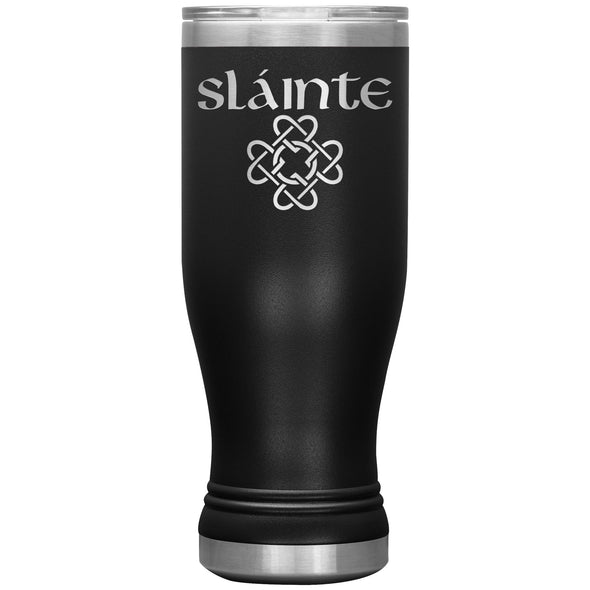 Slainte Gaelic Toast Celtic Heart Knot Etched Boho Tumbler 20ozTumblersBlack