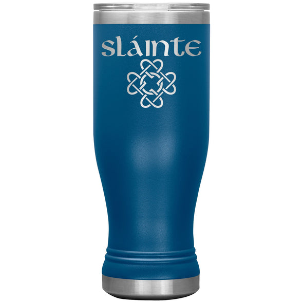 Slainte Gaelic Toast Celtic Heart Knot Etched Boho Tumbler 20ozTumblersBlue