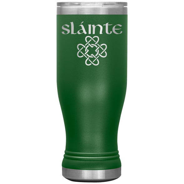 Slainte Gaelic Toast Celtic Heart Knot Etched Boho Tumbler 20ozTumblersGreen