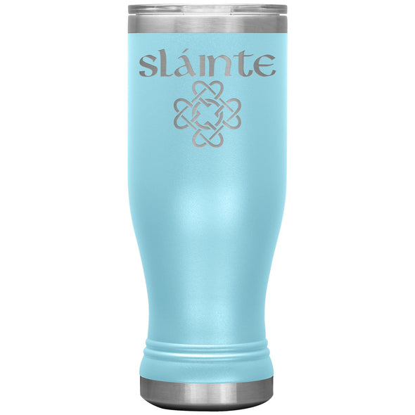 Slainte Gaelic Toast Celtic Heart Knot Etched Boho Tumbler 20ozTumblersLight Blue