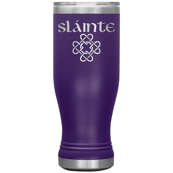 Slainte Gaelic Toast Celtic Heart Knot Etched Boho Tumbler 20ozTumblersPurple