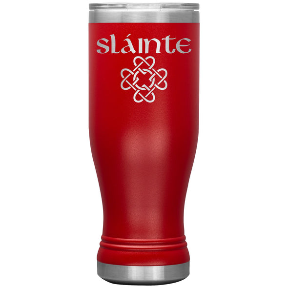 Slainte Gaelic Toast Celtic Heart Knot Etched Boho Tumbler 20ozTumblersRed