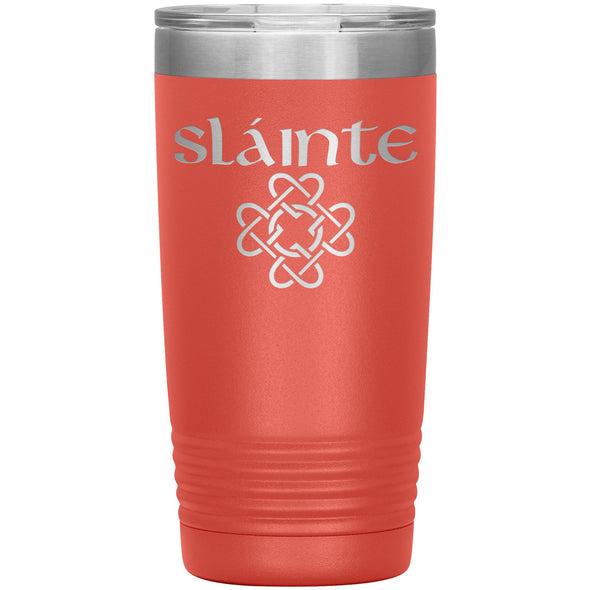 Slainte Gaelic Toast Celtic Heart Knot Etched Tumbler 20ozTumblersCoral