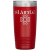 Slainte Gaelic Toast Celtic Heart Knot Etched Tumbler 20ozTumblersRed