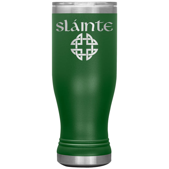 Slainte Gaelic Toast Celtic Knot Etched Boho Tumbler 20ozTumblersGreen