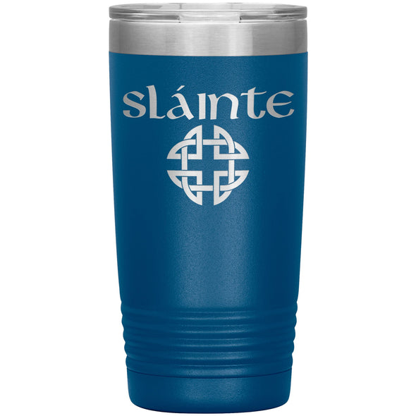 Slainte Gaelic Toast Celtic Knot Etched Tumbler 20ozTumblersBlue