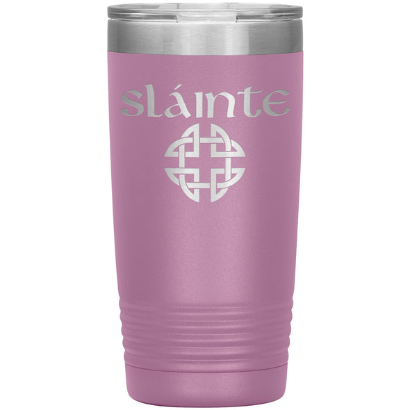 Slainte Gaelic Toast Celtic Knot Etched Tumbler 20ozTumblersLight Purple