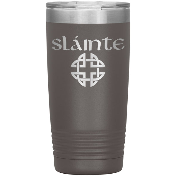 Slainte Gaelic Toast Celtic Knot Etched Tumbler 20ozTumblersPewter