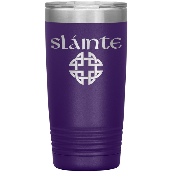 Slainte Gaelic Toast Celtic Knot Etched Tumbler 20ozTumblersPurple