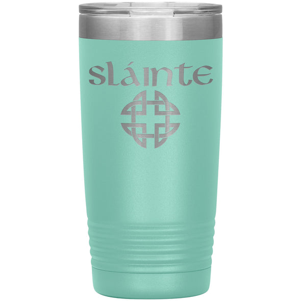 Slainte Gaelic Toast Celtic Knot Etched Tumbler 20ozTumblersTeal