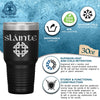 Slainte Gaelic Toast Celtic Knot Etched Tumbler 30ozTumblers