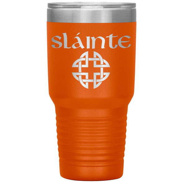 Slainte Gaelic Toast Celtic Knot Etched Tumbler 30ozTumblersOrange