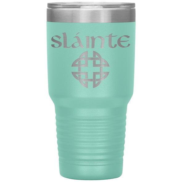 Slainte Gaelic Toast Celtic Knot Etched Tumbler 30ozTumblersTeal