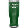 Slainte Irish Gaelic Toast Clovers Etched Boho Tumbler 20ozTumblersGreen