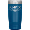 Slainte Irish Gaelic Toast Clovers Etched Tumbler 20ozTumblersBlue