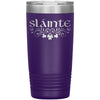 Slainte Irish Gaelic Toast Clovers Etched Tumbler 20ozTumblersPurple