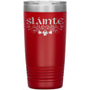 Slainte Irish Gaelic Toast Clovers Etched Tumbler 20ozTumblersRed