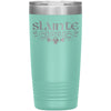 Slainte Irish Gaelic Toast Clovers Etched Tumbler 20ozTumblersTeal