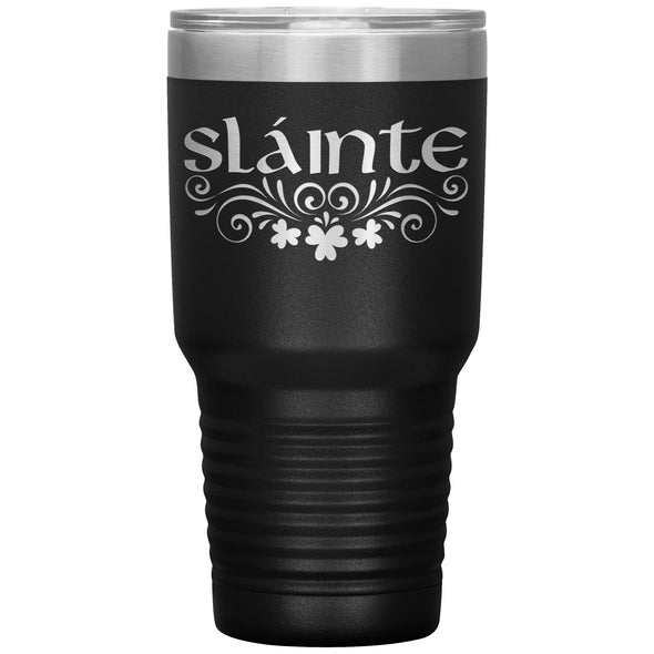 Slainte Irish Gaelic Toast Etched Tumbler 30ozTumblersBlack