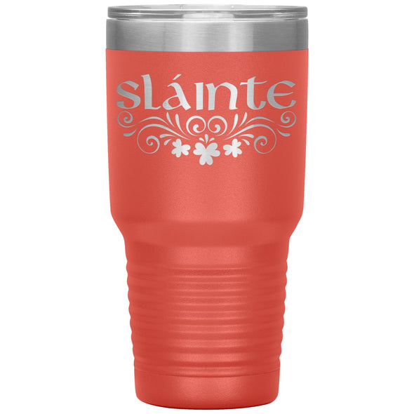 Slainte Irish Gaelic Toast Etched Tumbler 30ozTumblersCoral