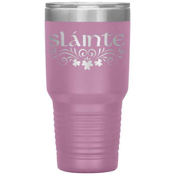 Slainte Irish Gaelic Toast Etched Tumbler 30ozTumblersLight Purple