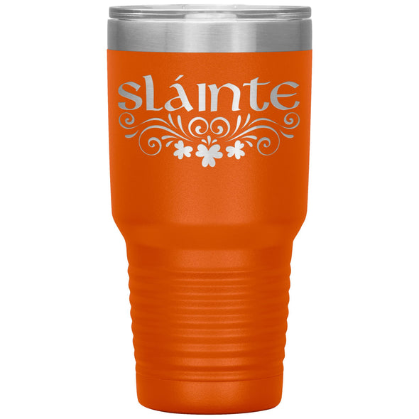 Slainte Irish Gaelic Toast Etched Tumbler 30ozTumblersOrange