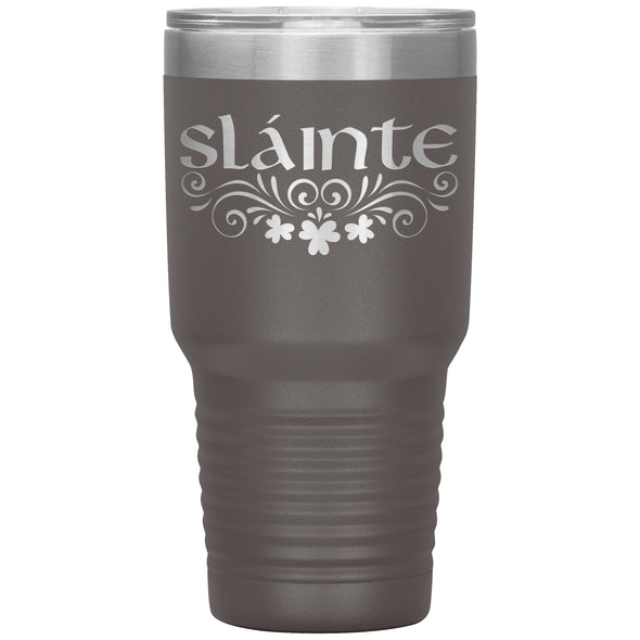 Slainte Irish Gaelic Toast Etched Tumbler 30ozTumblersPewter