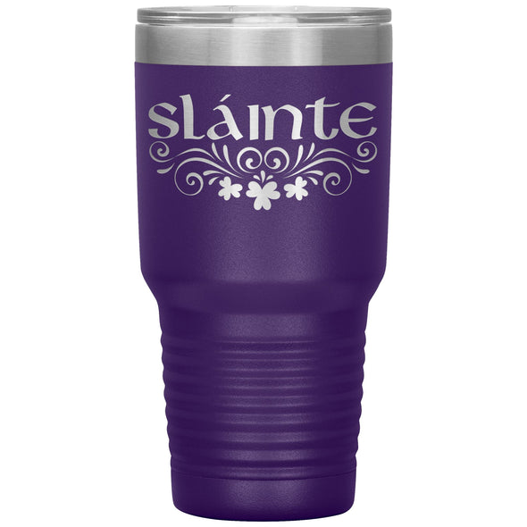 Slainte Irish Gaelic Toast Etched Tumbler 30ozTumblersPurple