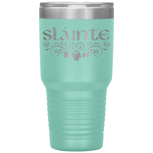 Slainte Irish Gaelic Toast Etched Tumbler 30ozTumblersTeal