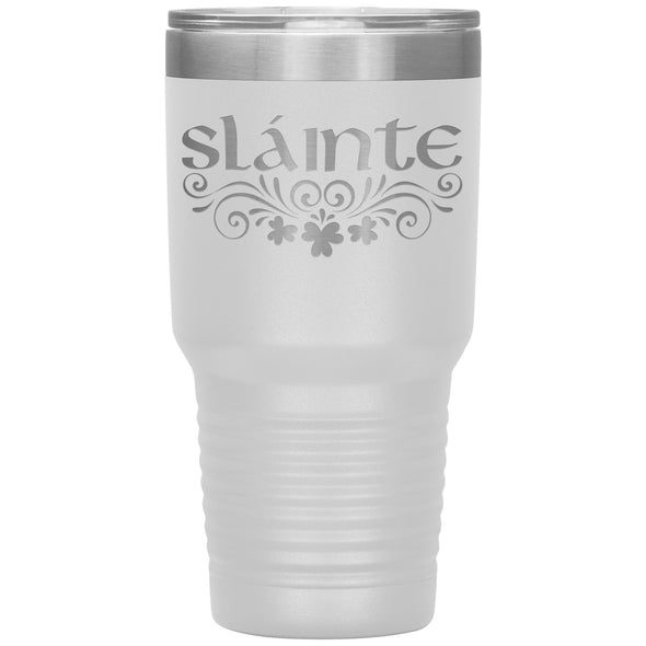 Slainte Irish Gaelic Toast Etched Tumbler 30ozTumblersWhite