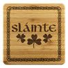 Slainte Irish Shamrocks Wood Coasters x4CoastersBamboo Coaster - 4pc