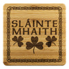 Slainte Mhaith Gaelic Irish Wood Coasters x4CoastersBamboo Coaster - 4pc