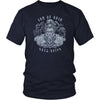 Son of Odin Norse Futhark Runes Cotton T-ShirtT-shirtDistrict Unisex ShirtNavyS