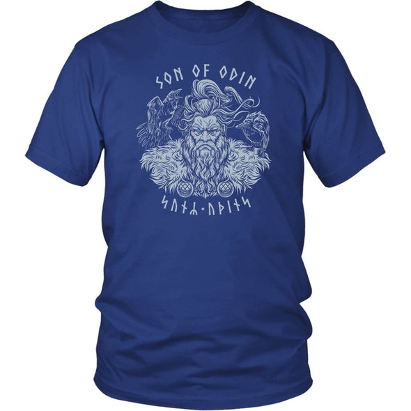 Son of Odin Norse Futhark Runes Cotton T-ShirtT-shirtDistrict Unisex ShirtRoyal BlueS