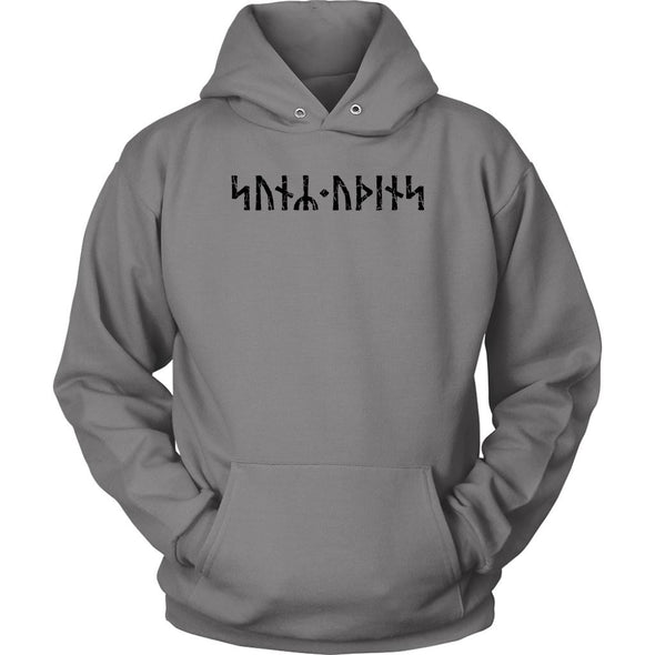 Son of Odin Norse Futhark Viking Runes Cotton HoodieT-shirtUnisex HoodieGreyS