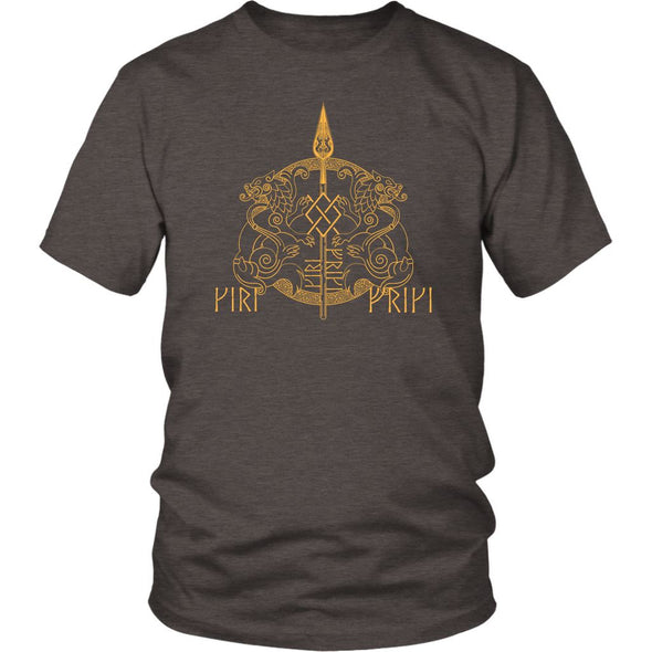Spear of Odin Geri Freki Cotton T-ShirtT-shirtDistrict Unisex ShirtHeather BrownS