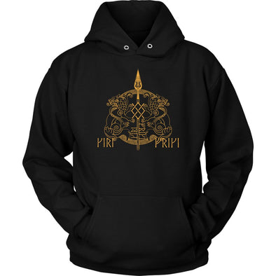 Spear of Odin Geri Freki HoodieT-shirtUnisex HoodieBlackS