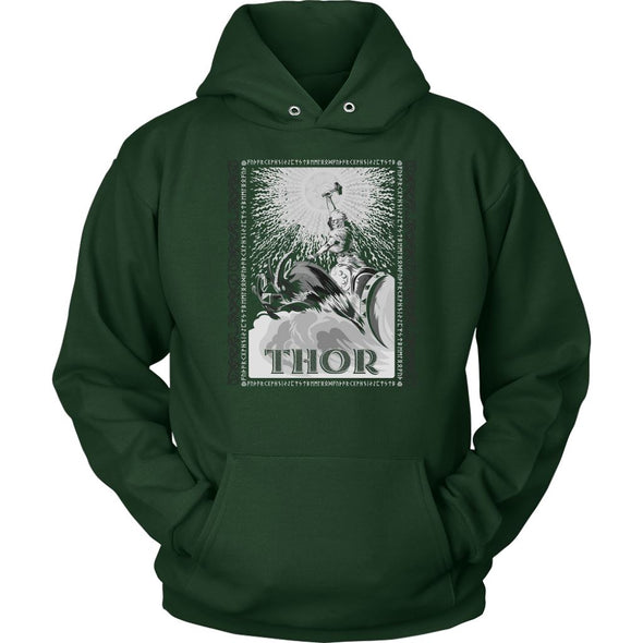 Thor Norse Viking HoodieT-shirtUnisex HoodieDark GreenS