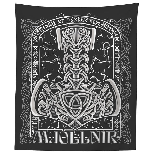 Thors Hammer Mjollnir Wall TapestryTapestries60" x 50"