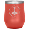 Thors Hammer Mjolnir Norse Futhark Viking Runes Etched Tumbler 12ozWine TumblerCoral
