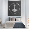 Thors Hammer Mjolnir Viking Runes TapestryTapestries