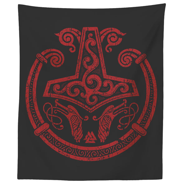 Thors Hammer Torc Tapestry DistressedTapestries60" x 50"