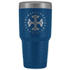 Thors Hammer Triquetra Runes Etched Tumbler 30ozTumblersBlue