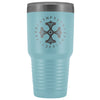 Thors Hammer Triquetra Runes Etched Tumbler 30ozTumblersLight Blue