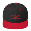 Thors Hammer Viking Mjolnir Embroidered Snapback HatBlack/ Red