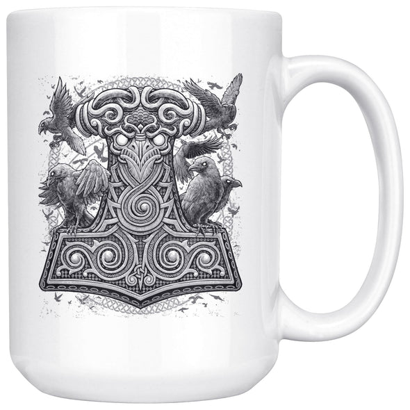 Thors Raven Hammer Mjölnir Coffee MugDrinkware15oz Mug