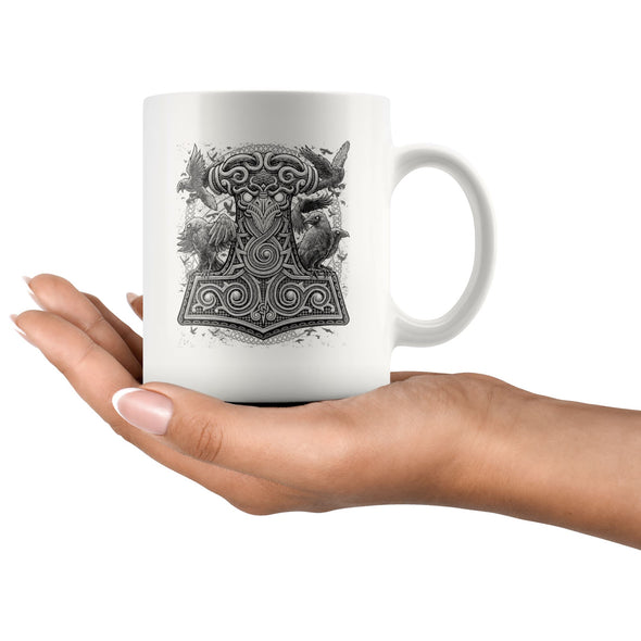 Thors Raven Hammer Mjölnir Coffee MugDrinkware