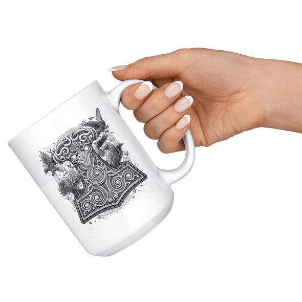 Thors Raven Hammer Mjölnir Coffee MugDrinkware