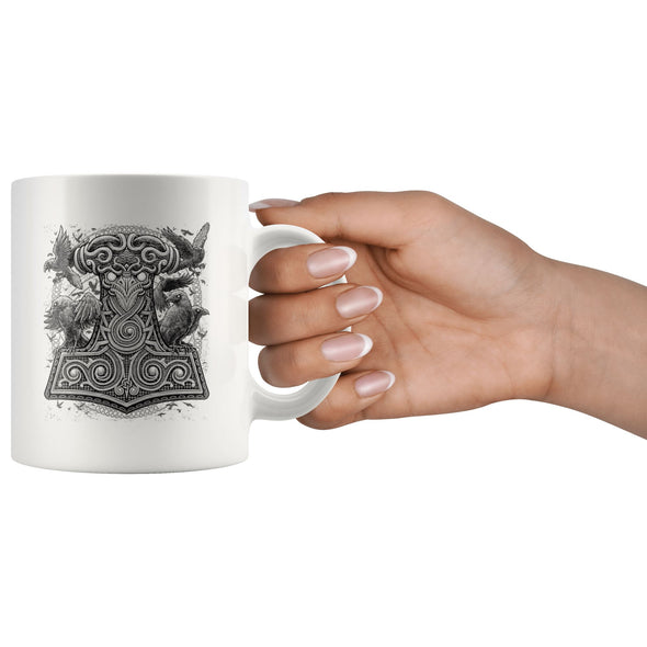 Thors Raven Hammer Mjölnir Coffee MugDrinkware