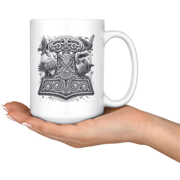 Thors Raven Hammer Mjölnir Coffee MugDrinkware